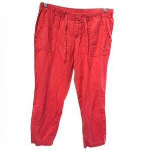 EUC Columbia Women’s Red Drawstring Waist Pull On Lightweight Capri Pants - M